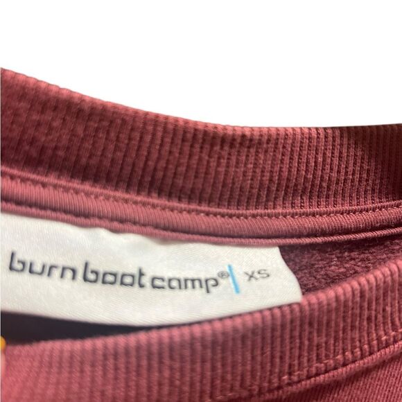 Burn Boot Camp Mauve Cropped Crewneck Sweatshirt, Size XS - Picture 3 of 4